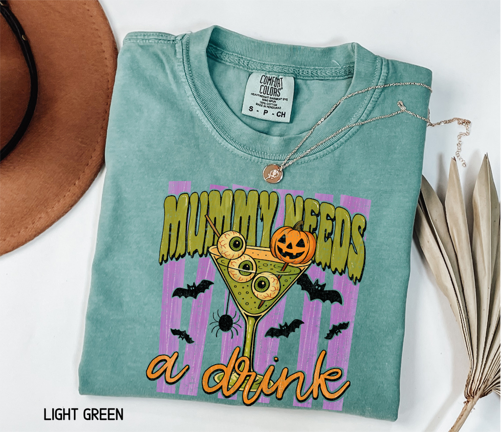 Mummy Needs a Drink Adult Comfort Colors T-Shirt