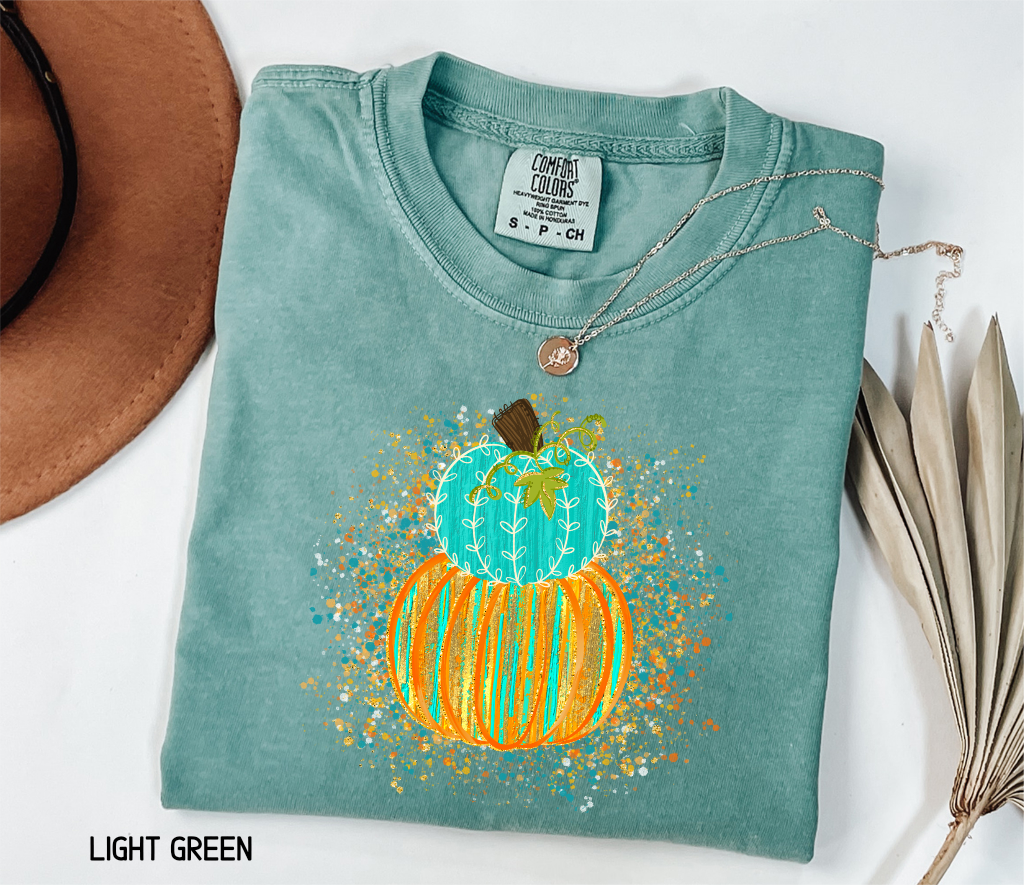Colorful Pumpkin Adult Comfort Colors T-Shirt