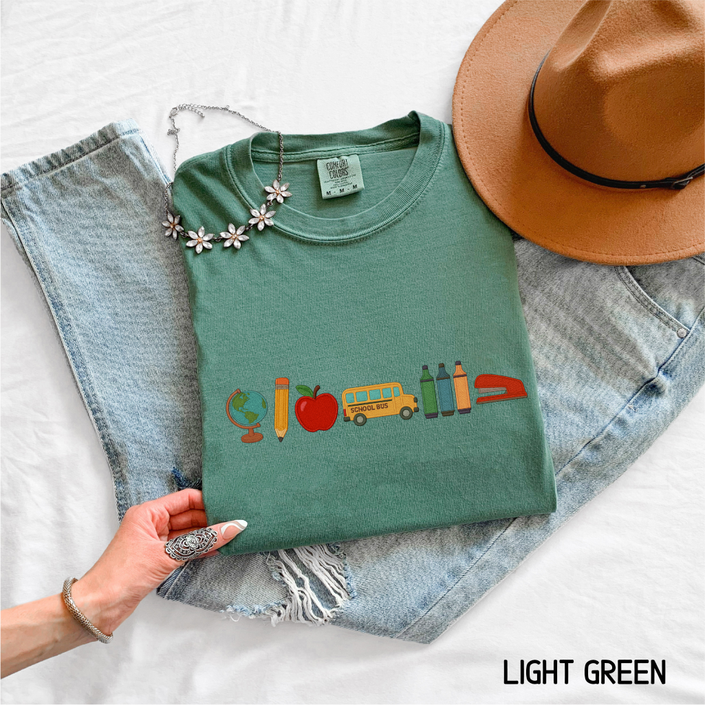 Apple Teacher Adult Comfort Colors T-Shirt