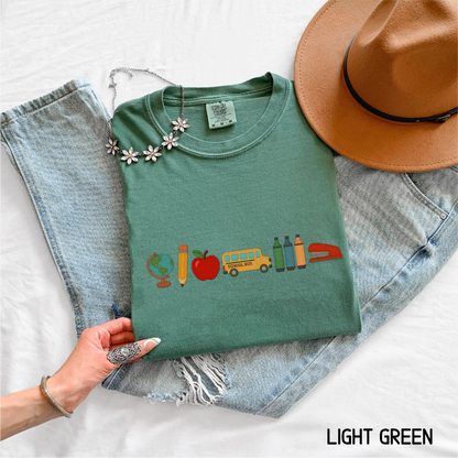 Apple Teacher Adult Comfort Colors T-Shirt