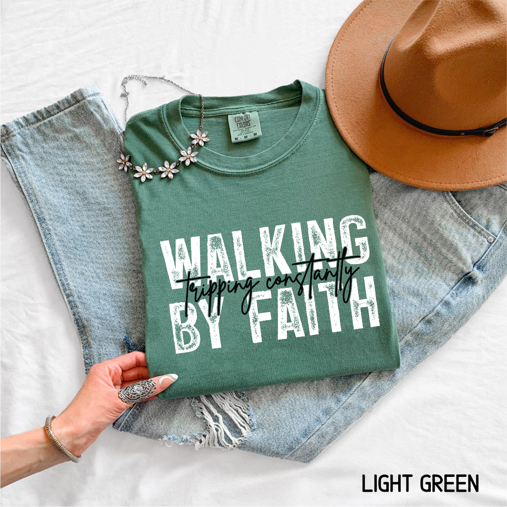 Walking By Faith Adult Comfort Colors T-Shirt