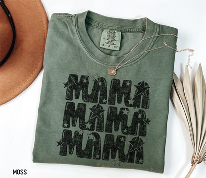 Mama with Stars Adult Comfort Colors T-Shirt