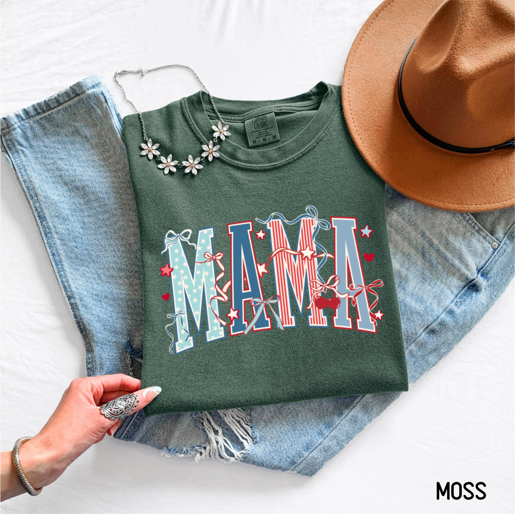 Patriotic Mama Adult Comfort Colors T-Shirt