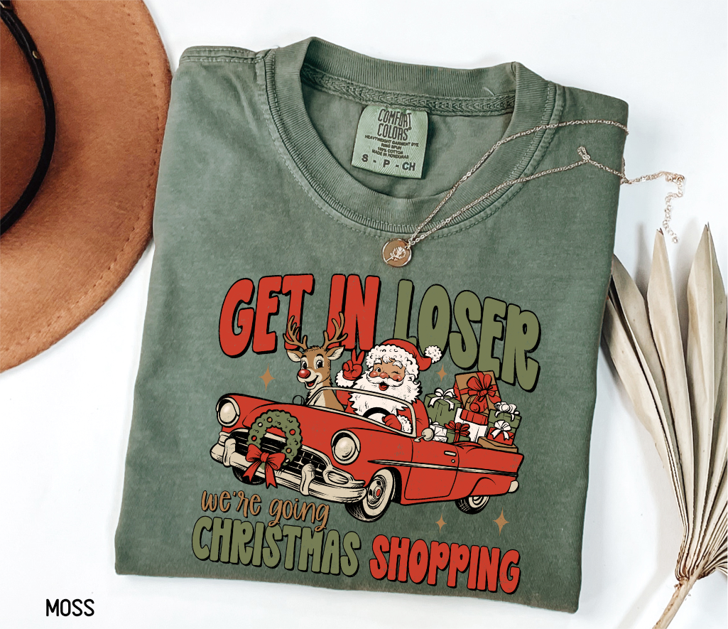 Get in Loser Christmas Adult Comfort Colors T-Shirt