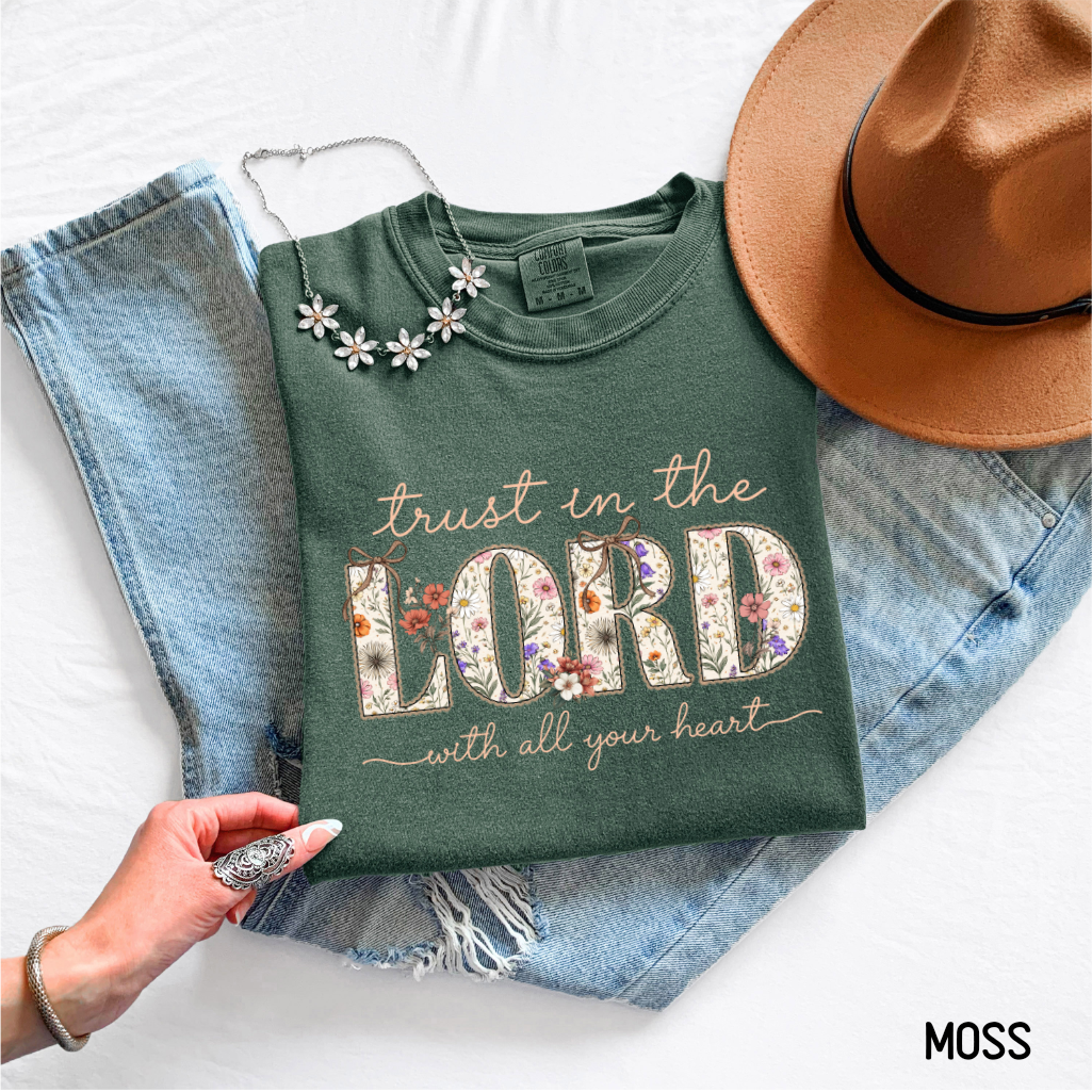 Trust in the Lord with All Your Heart Adult Comfort Colors T-Shirt