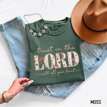 Trust in the Lord with All Your Heart Adult Comfort Colors T-Shirt