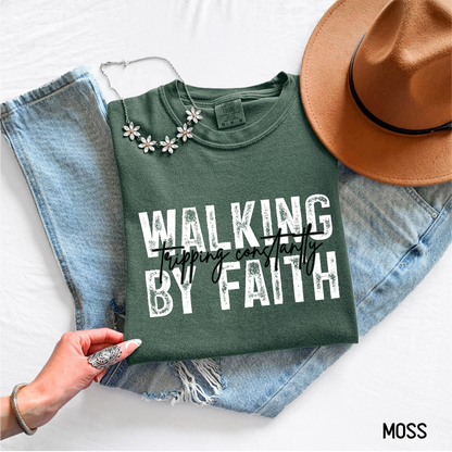 Walking By Faith Adult Comfort Colors T-Shirt
