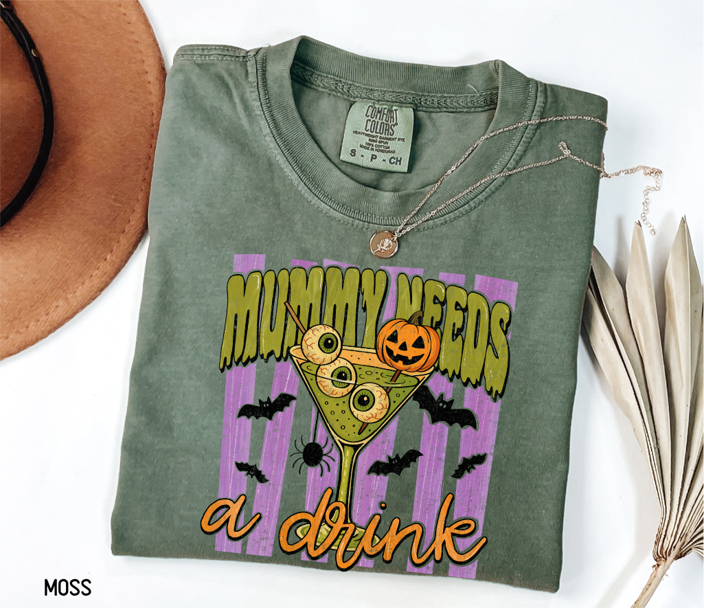 Mummy Needs a Drink Adult Comfort Colors T-Shirt