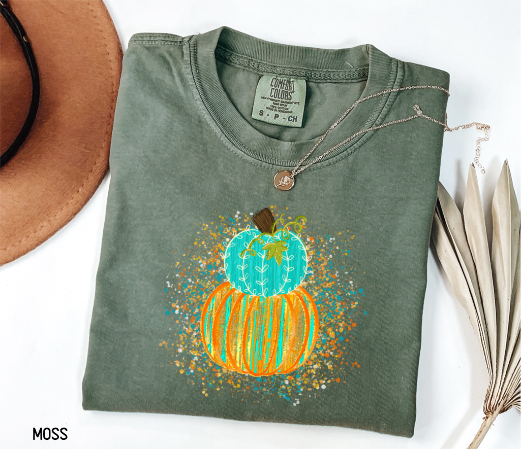 Colorful Pumpkin Adult Comfort Colors T-Shirt