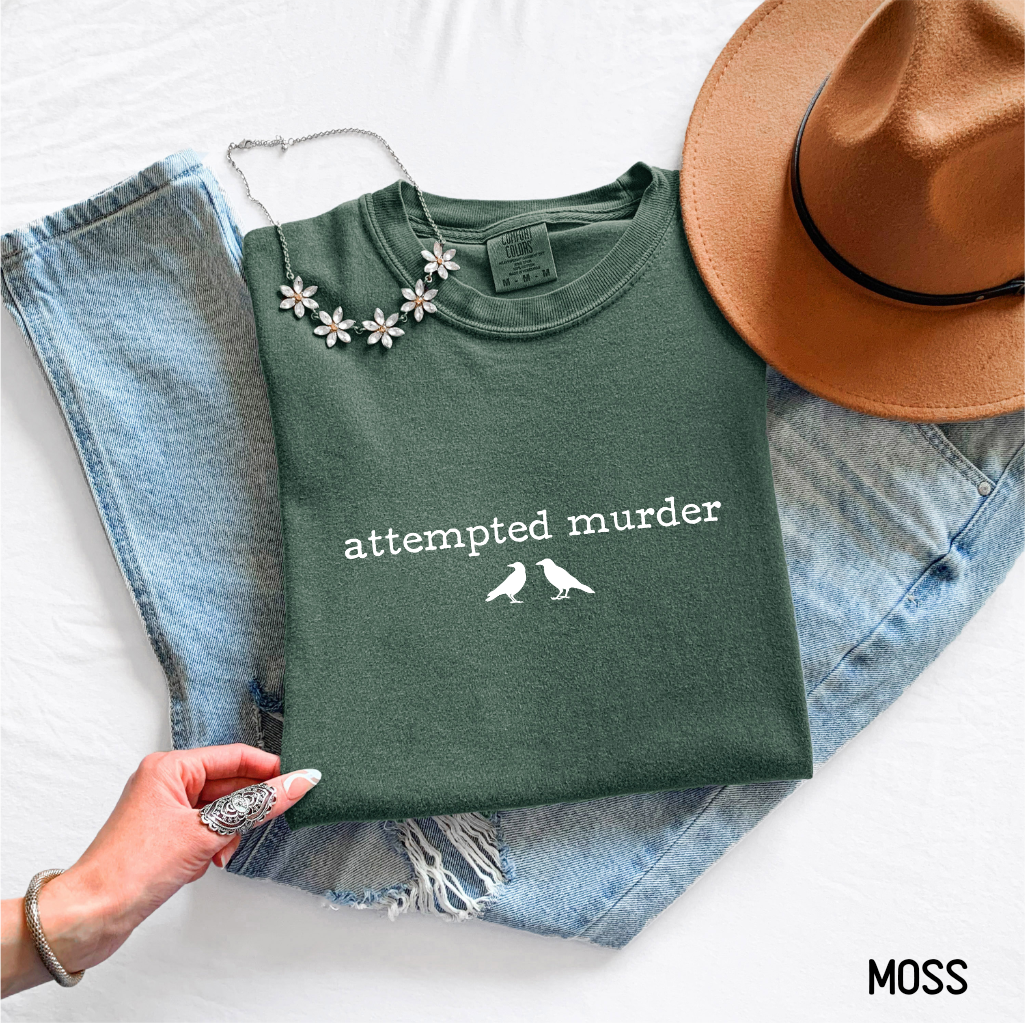 Funny Attempted Murder Comfort Colors Adult T-shirt