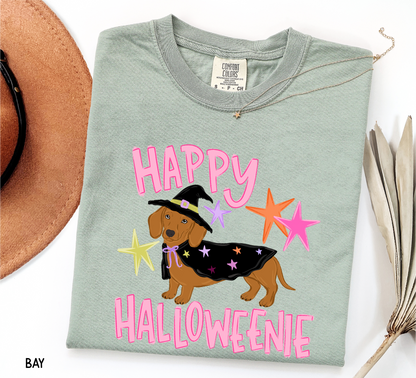 Happy Halloweenie Dachshund Adult Comfort Colors T-Shirt