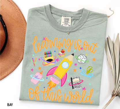 Learning is Out of This World Adult Comfort Colors T-Shirt
