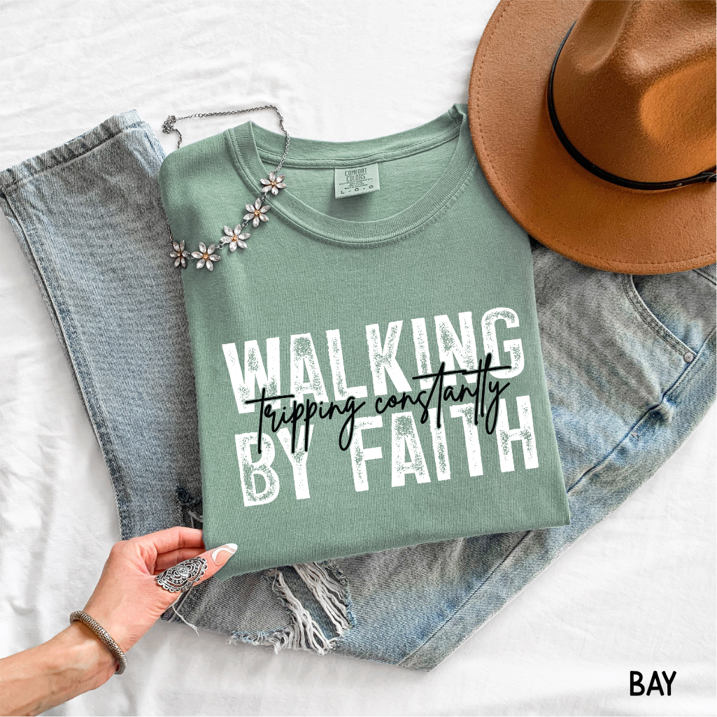Walking By Faith Adult Comfort Colors T-Shirt