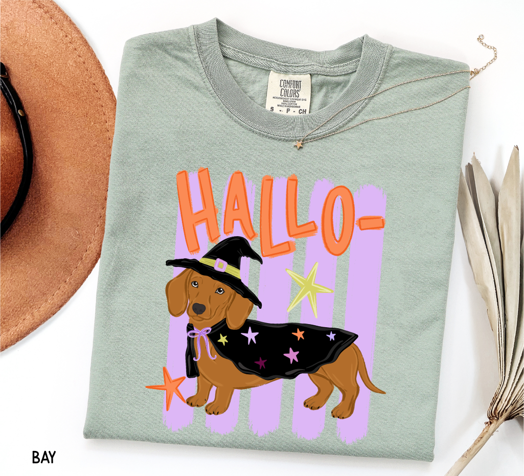 Dachshund Halloween Adult Comfort Colors T-Shirt