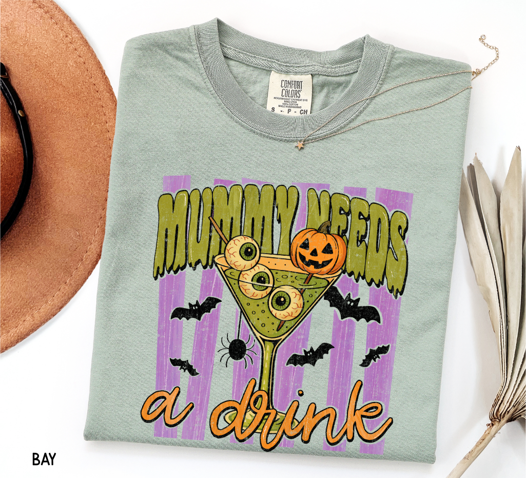 Mummy Needs a Drink Adult Comfort Colors T-Shirt