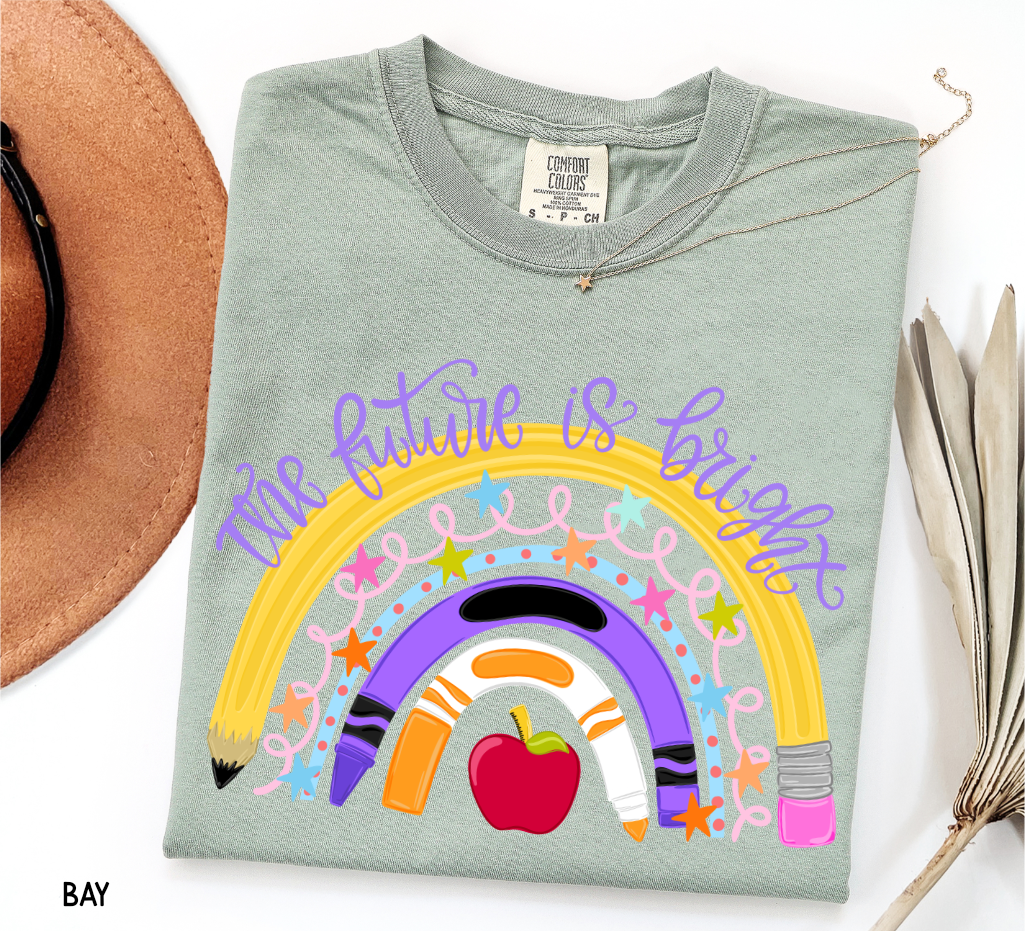 The Future is Bright Teacher Adult Comfort Colors T-Shirt
