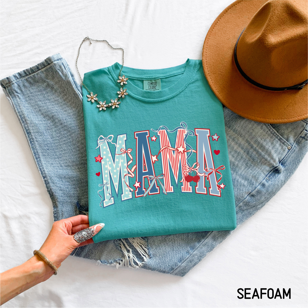 Patriotic Mama Adult Comfort Colors T-Shirt