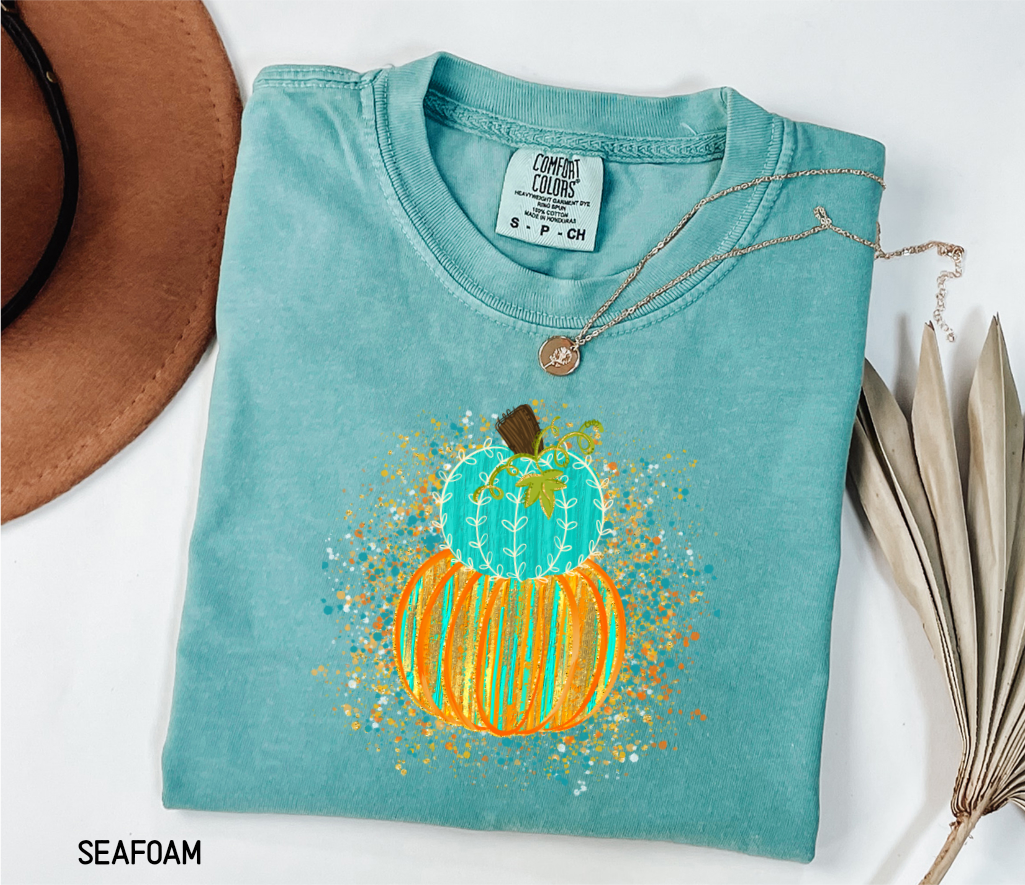 Colorful Pumpkin Adult Comfort Colors T-Shirt