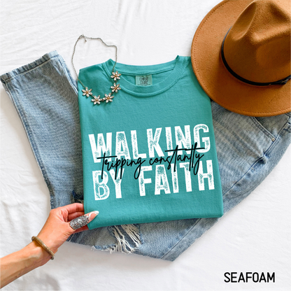 Walking By Faith Adult Comfort Colors T-Shirt