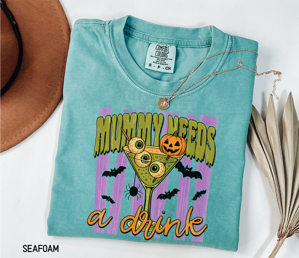 Mummy Needs a Drink Adult Comfort Colors T-Shirt
