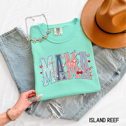 Patriotic Mama Adult Comfort Colors T-Shirt