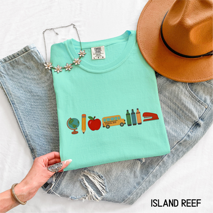 Apple Teacher Adult Comfort Colors T-Shirt