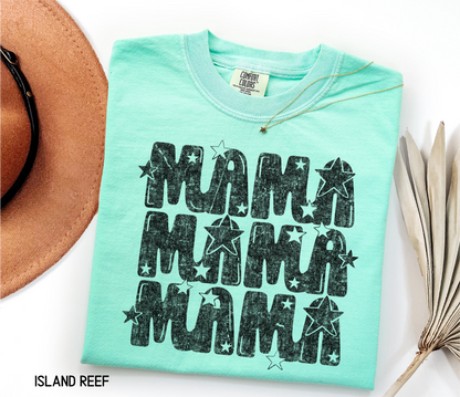 Mama with Stars Adult Comfort Colors T-Shirt