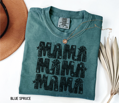 Mama with Stars Adult Comfort Colors T-Shirt