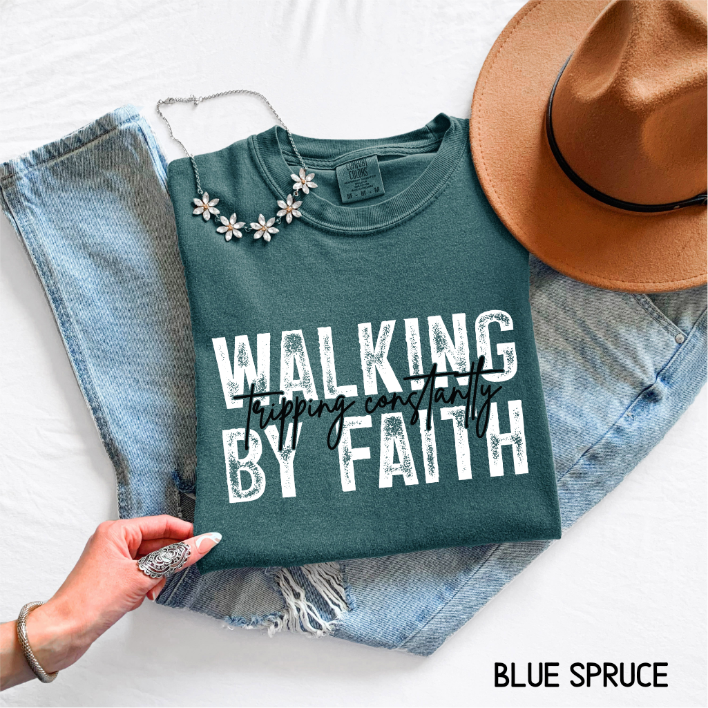 Walking By Faith Adult Comfort Colors T-Shirt