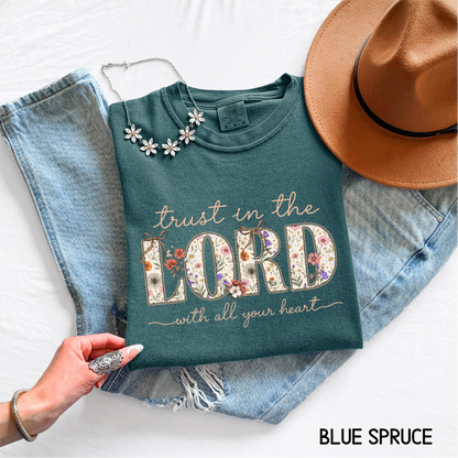 Trust in the Lord with All Your Heart Adult Comfort Colors T-Shirt