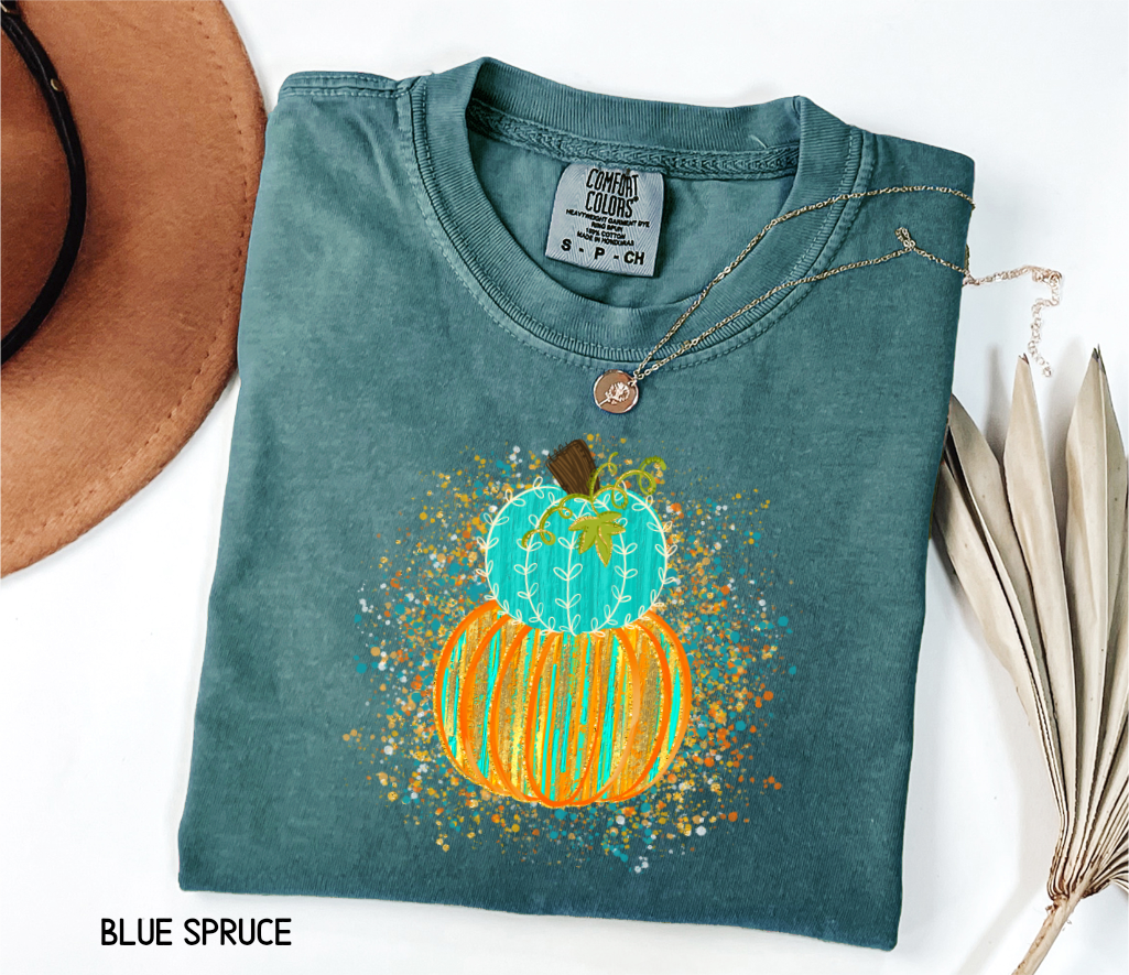 Colorful Pumpkin Adult Comfort Colors T-Shirt
