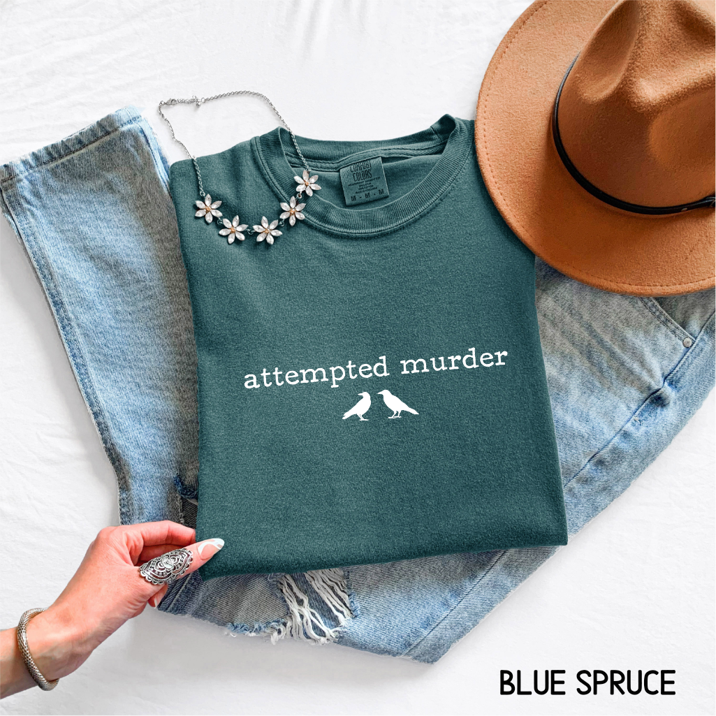Funny Attempted Murder Comfort Colors Adult T-shirt