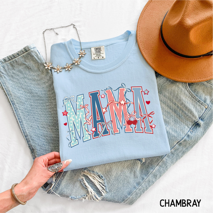 Patriotic Mama Adult Comfort Colors T-Shirt