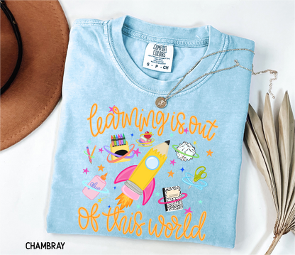 Learning is Out of This World Adult Comfort Colors T-Shirt