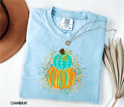 Colorful Pumpkin Adult Comfort Colors T-Shirt