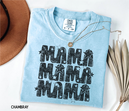 Mama with Stars Adult Comfort Colors T-Shirt