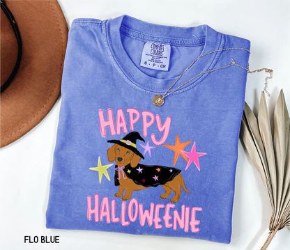 Happy Halloweenie Dachshund Adult Comfort Colors T-Shirt