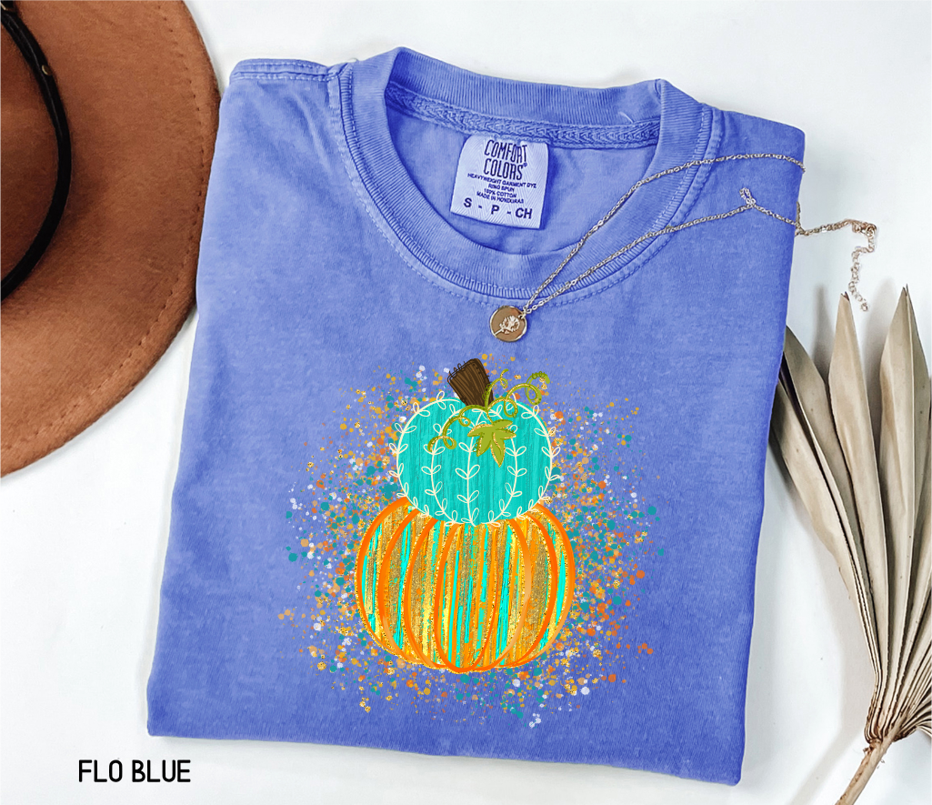 Colorful Pumpkin Adult Comfort Colors T-Shirt