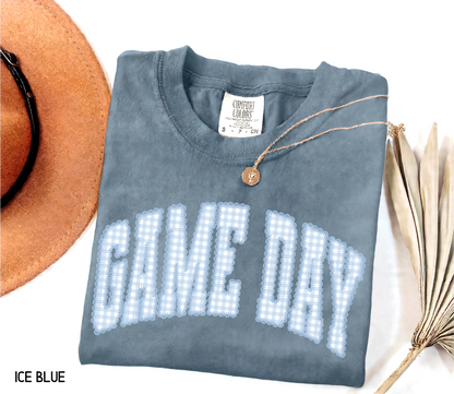 Gingham Game Day Adult Comfort Colors T-Shirt