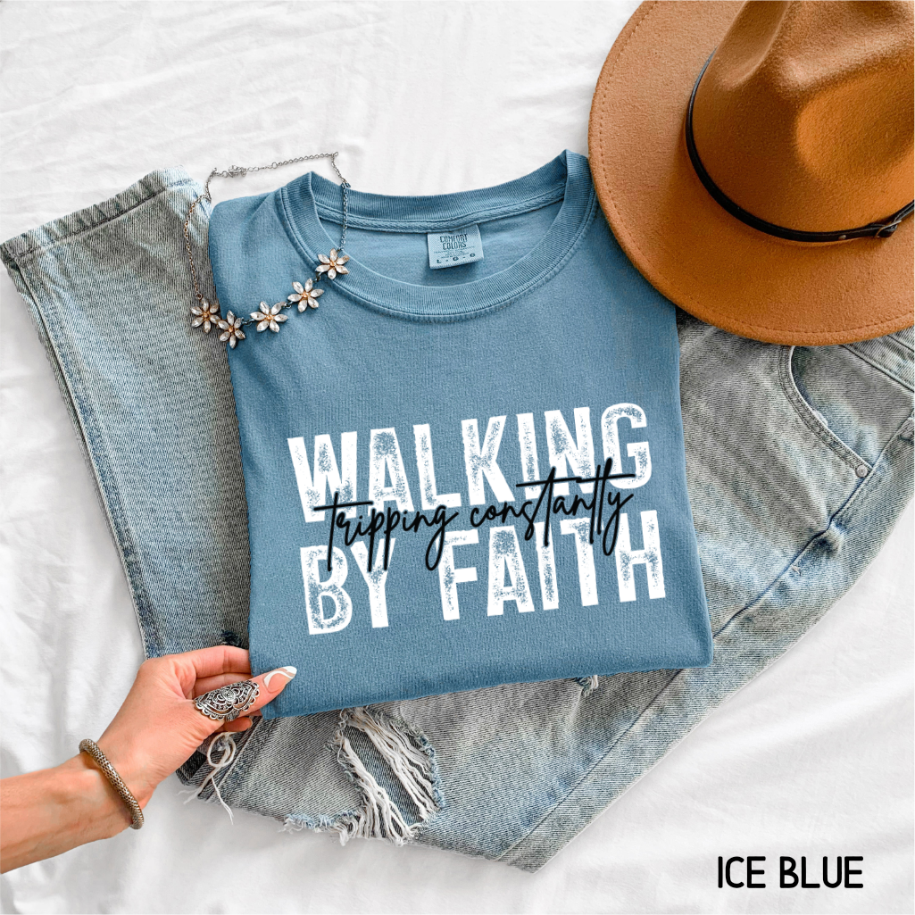 Walking By Faith Adult Comfort Colors T-Shirt