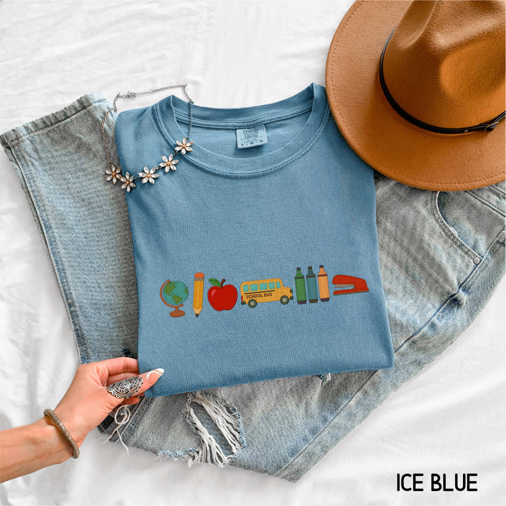 Apple Teacher Adult Comfort Colors T-Shirt