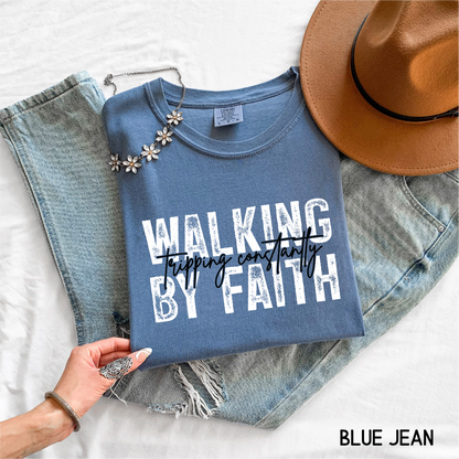 Walking By Faith Adult Comfort Colors T-Shirt