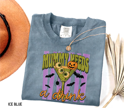 Mummy Needs a Drink Adult Comfort Colors T-Shirt