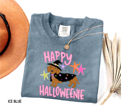 Happy Halloweenie Dachshund Adult Comfort Colors T-Shirt