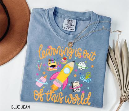 Learning is Out of This World Adult Comfort Colors T-Shirt