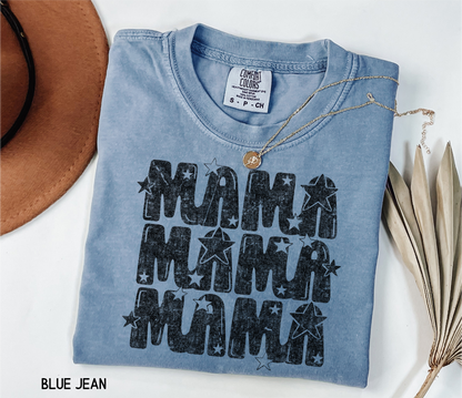 Mama with Stars Adult Comfort Colors T-Shirt