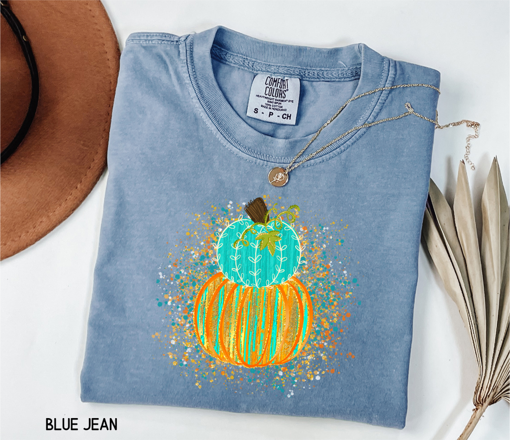 Colorful Pumpkin Adult Comfort Colors T-Shirt