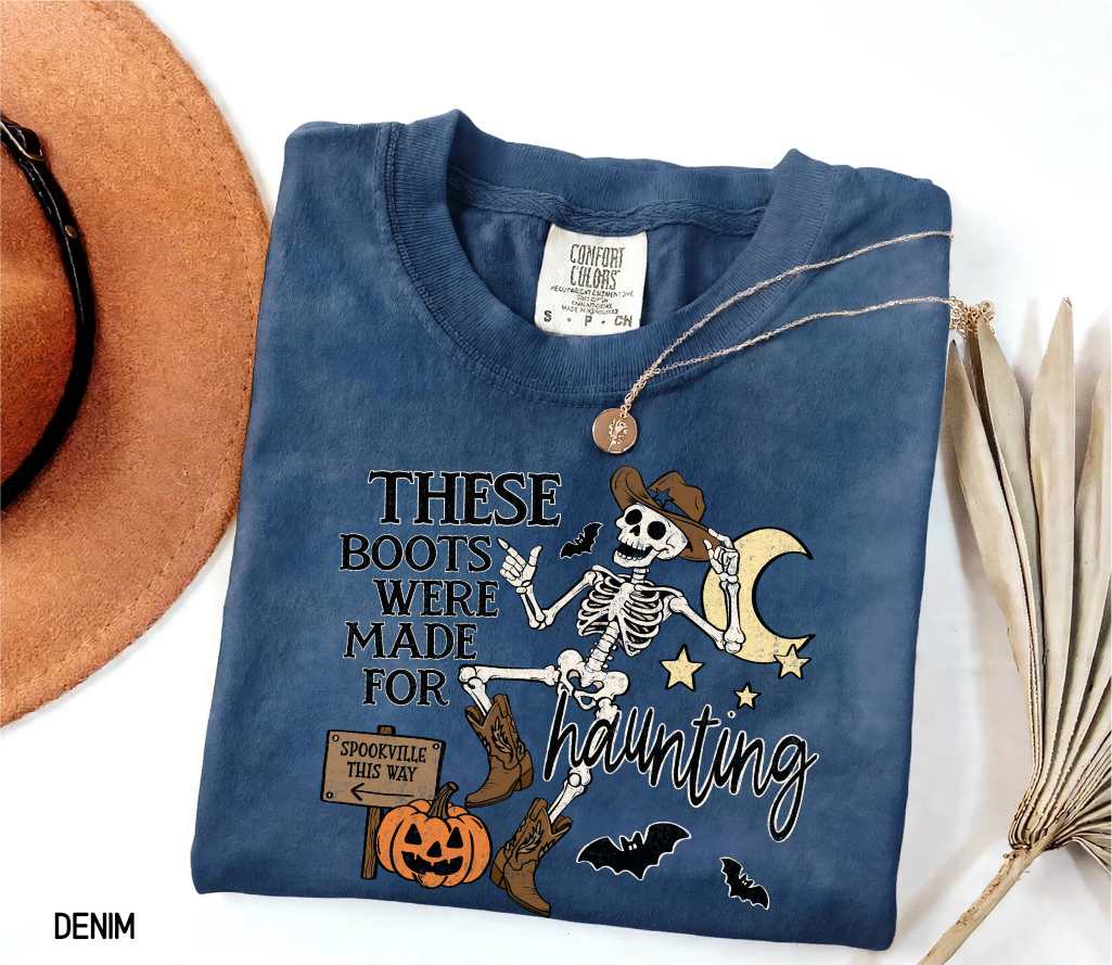 These Boots Were Made for Haunting Adult Comfort Colors T-Shirt