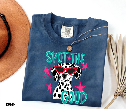 Spot The Good Dalmatian Adult Comfort Colors T-Shirt