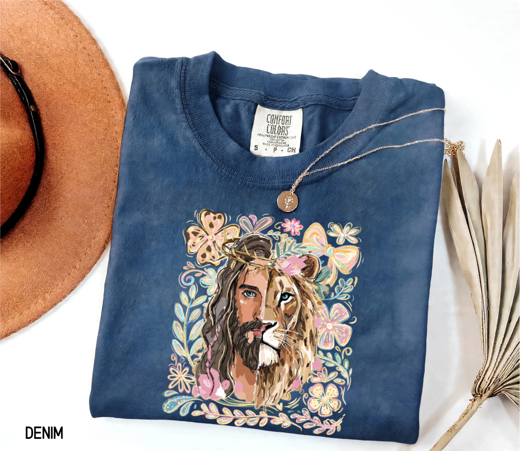 Jesus Lion of Judah Adult Comfort Colors T-Shirt